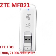 잠금 해제 된 zte mf821 100 mbps 4g lte 모바일 광대역 모뎀 4g sim 카드 모뎀 mf821d 4g lte usb 모뎀, 한개옵션0