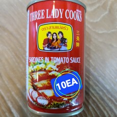 고등어 통조림 사딘 (1Pack-10ea) Three Lady Cooks in tomato sauce worldfood, 5개, 155g