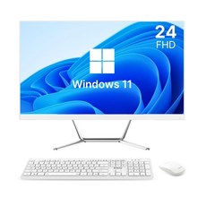 디클 올인원 일체형 PC A238N N5095 무선키보드 마우스 증정, 512GB, 16GB, 화이트, WIN11 Home