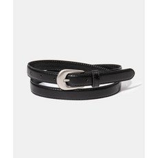 HALDEN W simple western cowhide leather belt T005_black 180461