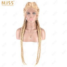 단발 가발 앞머리 여성 포니테일 똥머리 금발 코스프레 남자 통 부분 붙임 웨이브 235, 180, 레이스 프런트, 27-613M