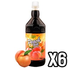 (전)대호 복숭아홍차 아이스티 (액상) 1리터lX6페트 무료배송, 6개, 1000ml