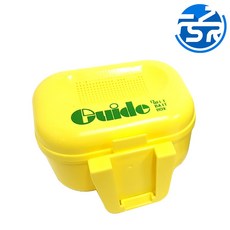 GUIDE 소형 미끼통 밑밥통 벵에돔 빵가루통 바다낚시, Yellow