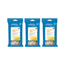 Dr Brown's 노즈 앤 페이스 물티슈 30매 3팩, 단일상품