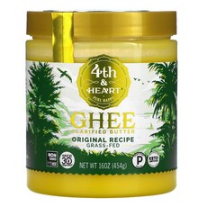 4th and Heart (미국직배) 오리지날 기버터 454g Original Grass-Fed Ghee by &, 1개