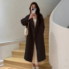 swygsqql 여성용 트렌치 코트 트렌치코트 여성 봄가을 케쥬얼 빅사이즈 롱 코트 M373
