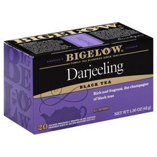 [해외직구] Bigelow 솔티드 캐러멜 홍차 티백 18개 박스 (6개 팩) 카페인 홍차 총 108개 티백, Darjeeling, 20 Count (Pack of 1), 6개