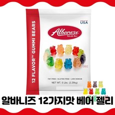 알바니즈 12가지맛 베어 젤리 츄잉젤리, 100g, 5개