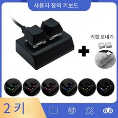 기계식 키보드 커스텀 키패드 2키 복사 붙여넣기 다중 조합키 음악게임 단축키 변경, [New] Black [Red Axis] - 노 워드