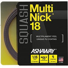 ASHAWAY MultiNick 18 스쿼시 스트링 (1 세트), 단일옵션