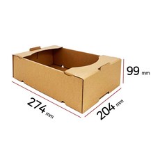 과일 상자 무지 종이 자두 살구 포도 복숭아 귤 샤인머스켓 플럼코트 박스 274x204x99 (1박스/90개), 1개