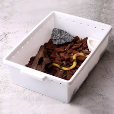 코코넷 서랍형 터브 도마뱀 케이지 (블랙 화이트 투명) 파충류 사육장, 서랍형터브케이지(소)_블랙투명