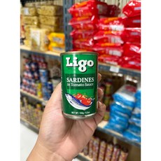 Ligo SARDINES in Tomato Sauce 155g 리고 필리핀 생선 통조림, 1개