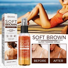 태닝오일 슈퍼 태닝 스프레이 소프트 브라운 리페어 젤 30ml 여름 해변 아웃도어 자외선 차단 빠른 건조 바디 셀프 태너 브론저 스킨 케어, [01] 30ml, 1개