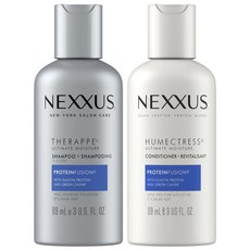 넥서스 테라페 샴푸 및 휴멕트리스 컨디셔너 여행용 사이즈 - 엘라스틴 단백질과 그린 캐비어로 건조한 모발을 위한 최고의 수분 3온스 Ea, 3 Fl Oz (Pack of 2), 1개, 89ml