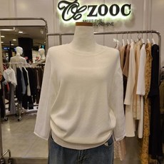 ZOOC 시스루벌룬소매니트티v203ksk903