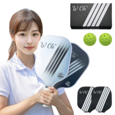 더블유클 T700 카본 피클볼 패들 라켓, WCLE, 2세트, 화이트블랙 WCLE, 2세트, 화이트블랙