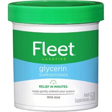 플리트 글리세린 Fleet Adult Glycerin Suppositories 50 Count, 1개 - 글리세린약국