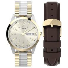 Timex 사우스 스트리트 스포츠 남성용 손목시계 블루/실버 스테인리스 스틸 확장형T2M933