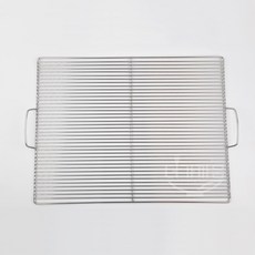 국산 스텐석쇠 사각 숯불그릴 바베큐석쇠 대형 캠핑 업소용 튼튼한 불판, 1개, 중(54cm x 41.5cm)