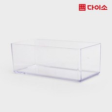 [다이소]투명 클리어 정리함(16.4x8.2x6.2cm)-1035254, 투명, 1개