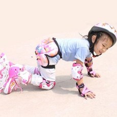 보호대 스포츠 아이스 히프 아동 인라인 쿠션 주니어 스키타기 엉덩이보호대 무릎보호대, 03 M31핑크플라워방지팬츠+무릎보호대+팔꿈