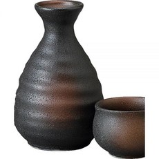 도쿠리 사케잔 에일넷(Ale-net) 술기 세트 덕리 오쵸코 지름 7x높이 11cm 160ml 흑비전 육평 1합, 1개