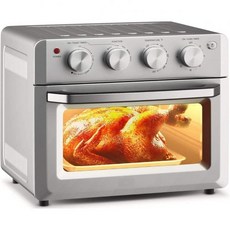 Generic 레인플라이 19QT 1550W 에어프라이어 토스터 오븐 콤보 7in 1 카운터탑 컨벡션 오븐에어프라이 포함 베이크 브로일 토스트 탈수 피자 보온기능 타이머 온도조