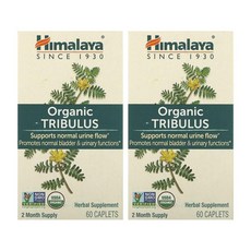히말라야 오가닉 트리뷸러스 60정 2병 Tribulus 트리블러스 테스토스테론, 2개