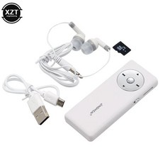 MP3 워크맨 USB 미니 플레이어 블루투스 enfant 스포츠 음악 지원 Micr-o SD TF 카드 학습 용품, 01 WHITE