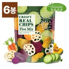 크리스피리얼칩스180gX6봉/야채칩 자색고구마 단호박칩 연근칩, 180g, 6개