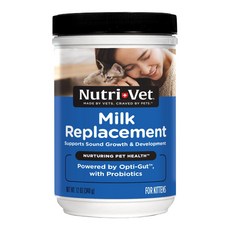 Nutri-Vet Milk Replacement For Kittens - Healthy G 고양이용 Nutri-Vet 우유 대체품 - 프로바이오틱스가 함유된 건강한 장 지원 - 필, 1개