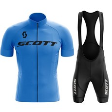 스콧 사이클링 저지 세트 반팔 통기성 남성 MTB 자전거 의류 Maillot Ropa Ciclismo 유니폼 수트 여름, 13 Summer Cycling set