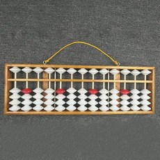 주판 중국어 주판 수학 교육 교사 계산기 교수형 주판 교육 주판 교사를위한 58X19Cm, 화이트 우드