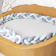 아이끌레 침대가드 쿠션 2m 2p, 민트 + 그레이 + 화이트