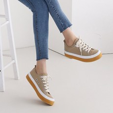 3칼라나뭇잎패턴고무창여성단화