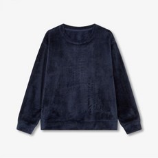 JAJU/자주 여 극세사 파자마 티셔츠 네이비