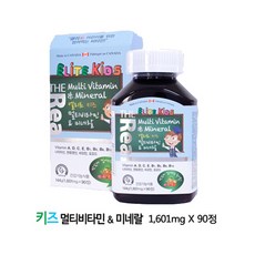 엘리트키즈 어린이 멀티비타민 츄어블 비타민 비오틴 나이아신 편식 캐나다산, 1개, 90정