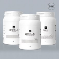 가성비가 브랜드다 베이킹소다+과탄산소다+구연산 천연세제 1kg x 3개(용기타입), 2세트