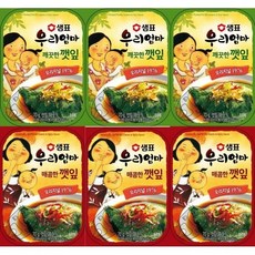 샘표 깨끗한 깻잎 + 매콤 70g X 3세트(6캔) 캠핑 반찬, 6개