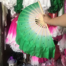 무용춤 부채 88 인치 실크 앙가선 9835망 해양모가 둥베이 꽃 드럼 등, 8인치 그린 오른손 한 개