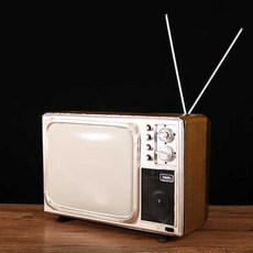 옛날티비 라디오 장식 텔레비전 레트로 브라운관 소품, 14인치 TV 브라운