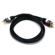 3ft Premium 2 RCA Plug/2 RCA Plug M/M 22AWG Cable - Black [E/13778064, 상세내용참조, 상세내용참조