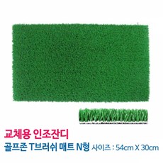 골프존 T브러쉬매트(N형) 교체형 인조잔디(54 x 30cm) [착불상품]