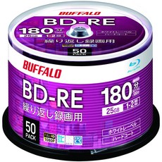 [Amazon.co.jp BD-RE 25GB 한정] 버팔로 블루 레이 디스크 반복 녹화용 50장 스핀들, 1개