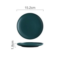 북유럽 서양 음식 접시 스테이크 파스타 디너 디스크 라운드 세라, 2.green, 1개