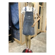[리바이스] W몰 여성 오버롤 데님 스커트 라이트블루 85429-0001
