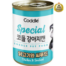 코들 강아지 캔, 16개, 400g, 닭고기와 씨푸드