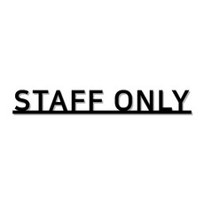 스튜디오투명 화장실 표지판 STAFF ONLY 일체형 1개