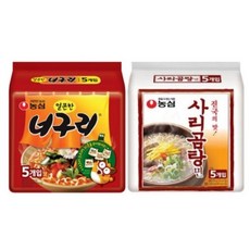 농심 얼큰한 너구리 120g + 사리곰탕 110g 5개 세트, 10개